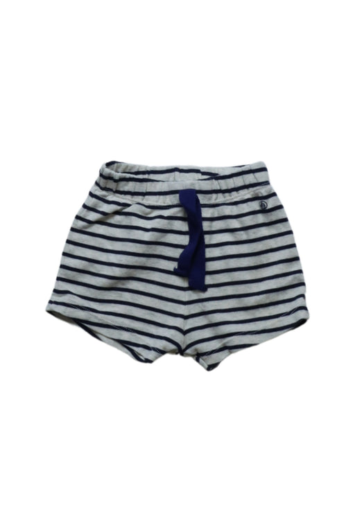 A White Shorts from Petit Bateau in size 3-6M for girl. (Front View)