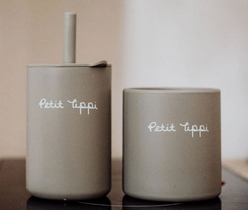 A Grey Utensils & Containers from Petit Tippi in size O/S for neutral. (Front View)