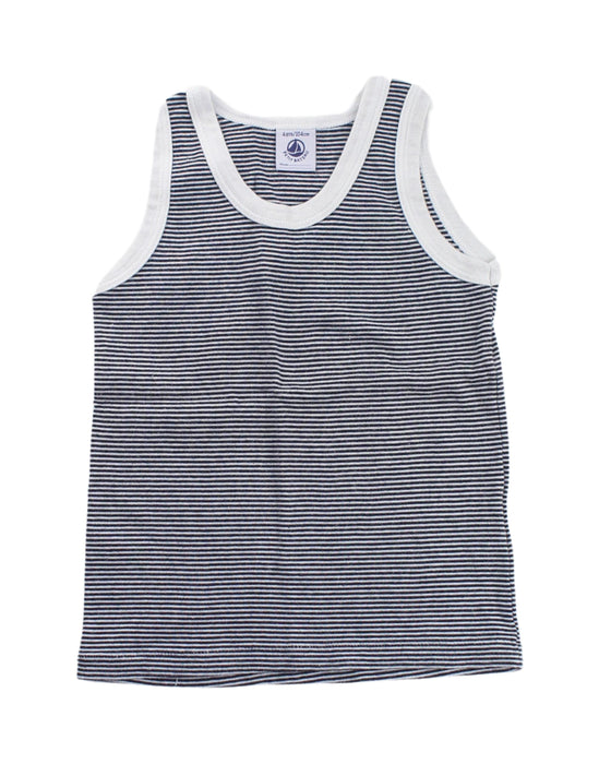 A Black Sleeveless T Shirts from Petit Bateau in size 4T for neutral. (Front View)