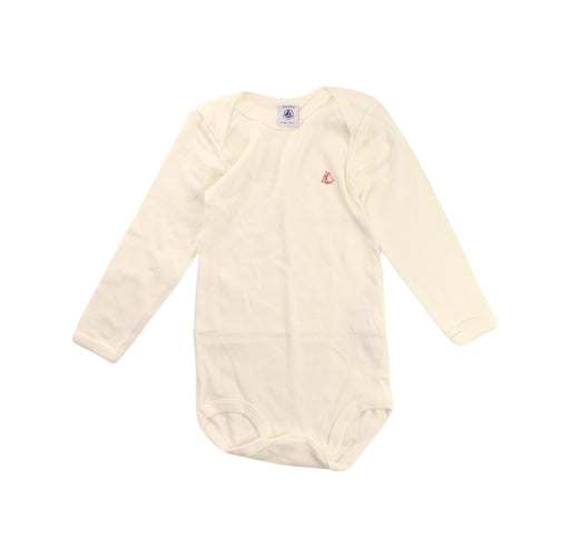 A Ivory Long Sleeve Bodysuits from Petit Bateau in size 3T for neutral. (Front View)