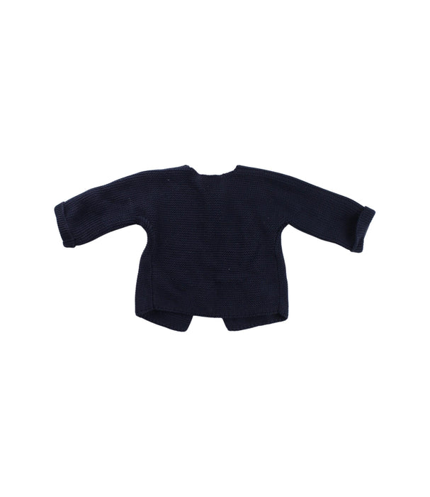 A Navy Cardigans from Petit Bateau in size 3-6M for neutral. (Back View)