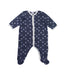 A Navy Onesies from Petit Bateau in size 3-6M for neutral. (Front View)