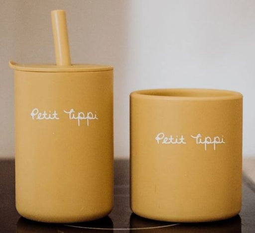 A Yellow Utensils & Containers from Petit Tippi in size O/S for neutral. (Front View)