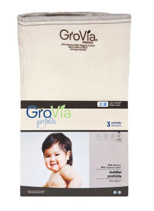 A White Cloth Diapers from GroVia in size O/S for neutral. (Front View)