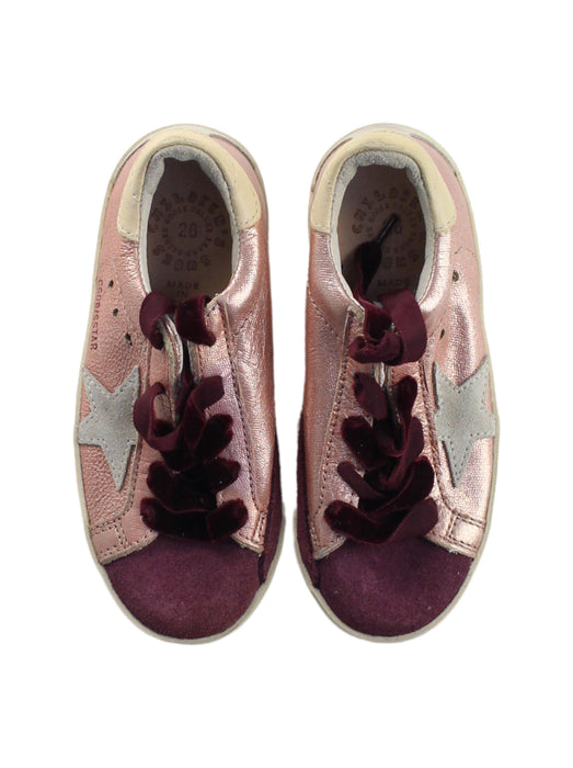 A Burgundy Sneakers from Golden Goose in size 4T for girl. (Back View)