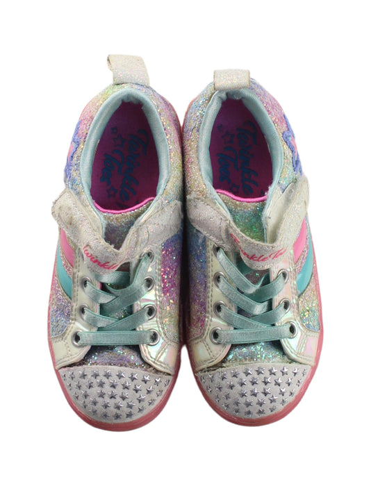 A Metallic Sneakers from Skechers in size 4T for girl. (Back View)