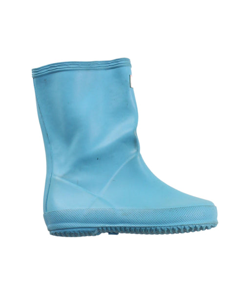 A Blue Rain Boots from Hunter in size 4T for neutral. (Front View)