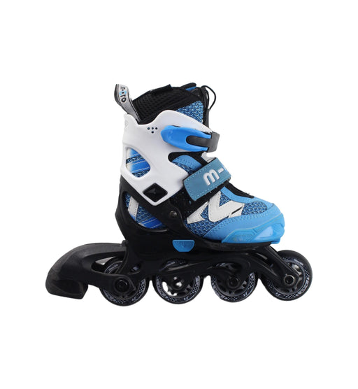 A Blue Scooters Rollerblades & Skateboards from Micro in size 3T for boy. (Front View)