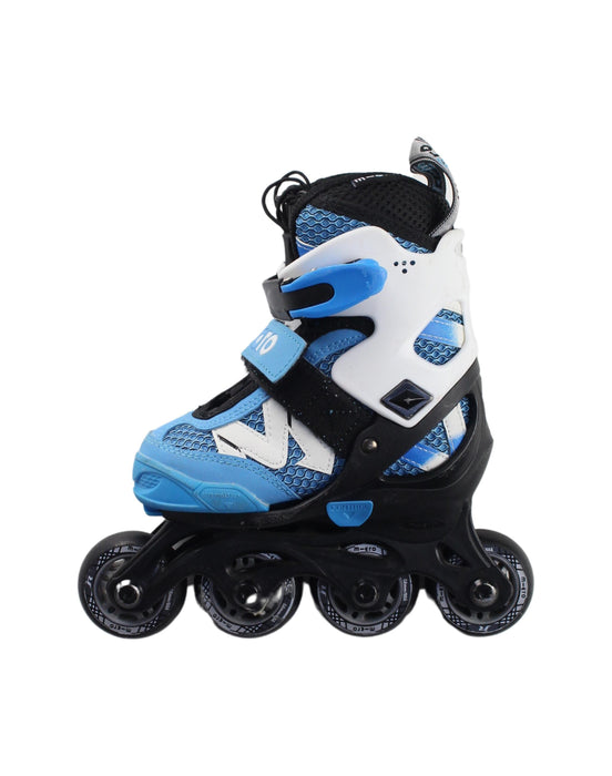 A Blue Scooters Rollerblades & Skateboards from Micro in size 3T for boy. (Back View)