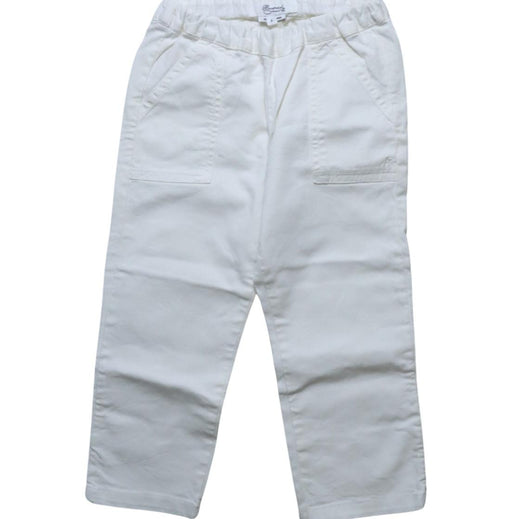 A White Casual Pants from Bonpoint in size 4T for girl. (Front View)