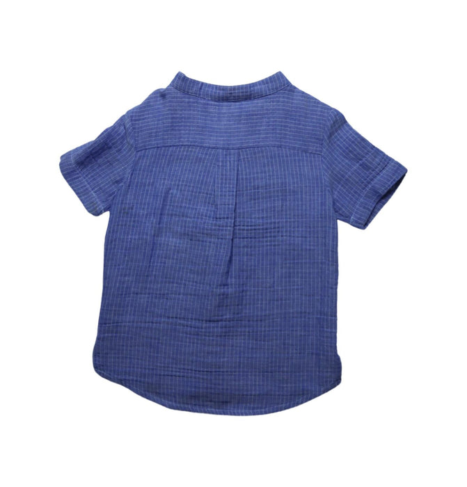 A Blue Short Sleeve Shirts from Excuse My French in size 4T for boy. (Back View)