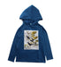 A Blue Hooded Sweatshirts from Chouchou Chic in size 7Y for girl. (Front View)
