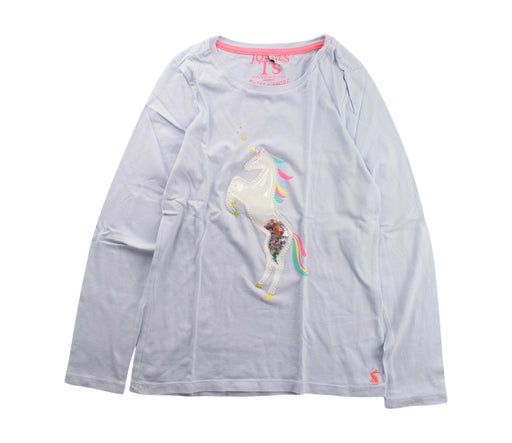 A White Long Sleeve T Shirts from Joules in size 9Y for girl. (Front View)