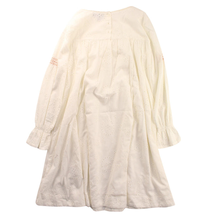 A White Long Sleeve Dresses from Velveteen in size 10Y for girl. (Back View)