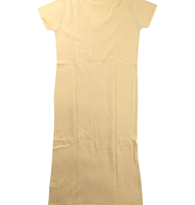 A Yellow Short Sleeve Dresses from Excuse My French in size 8Y for girl. (Back View)