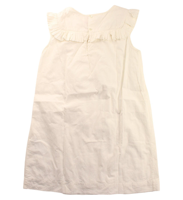 A White Sleeveless Dresses from Bonpoint in size 10Y for girl. (Back View)