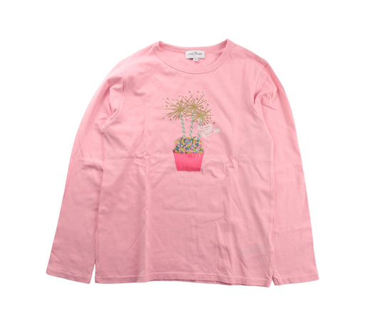 A Pink Long Sleeve T Shirts from Little Marc Jacobs in size 10Y for girl. (Front View)
