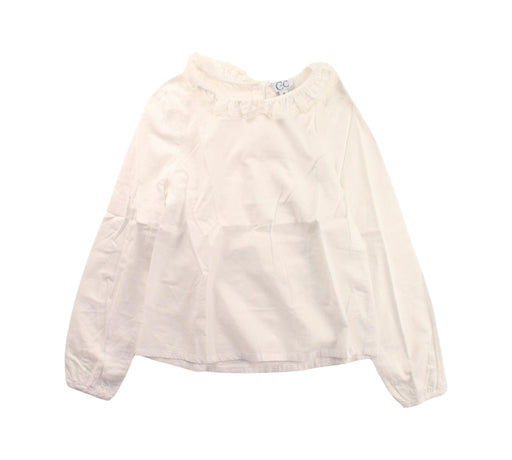 A White Long Sleeve Tops from CdeC in size 8Y for girl. (Front View)