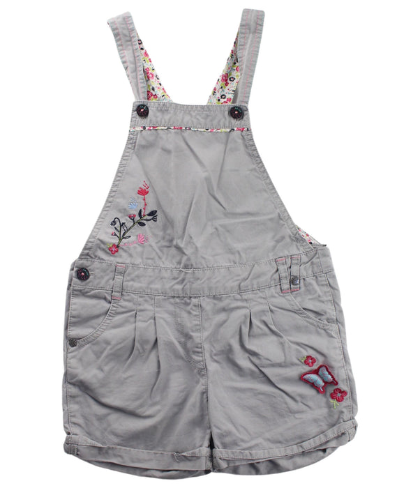 A Grey Overall Shorts from La Compagnie des Petits in size 6T for girl. (Front View)