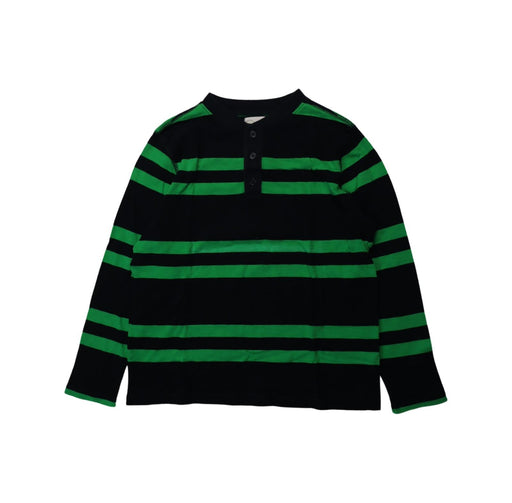 A Green Long Sleeve Tops from Peek in size 10Y for boy. (Front View)