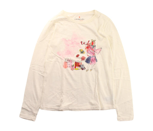 A White Long Sleeve T Shirts from Crewcuts in size 10Y for girl. (Front View)