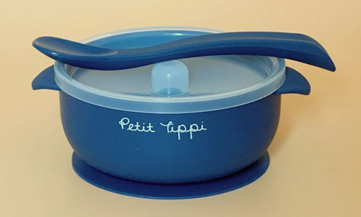 A Blue Utensils & Containers from Petit Tippi in size O/S for neutral. (Front View)