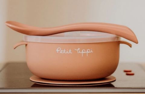 A Pink Utensils & Containers from Petit Tippi in size O/S for neutral. (Front View)