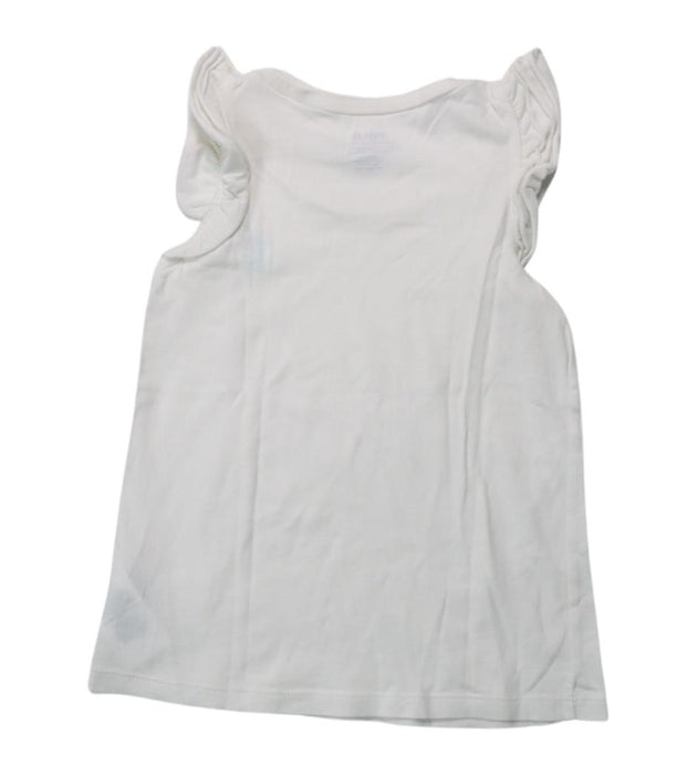 A White Sleeveless T Shirts from Polo Ralph Lauren in size 4T for girl. (Back View)