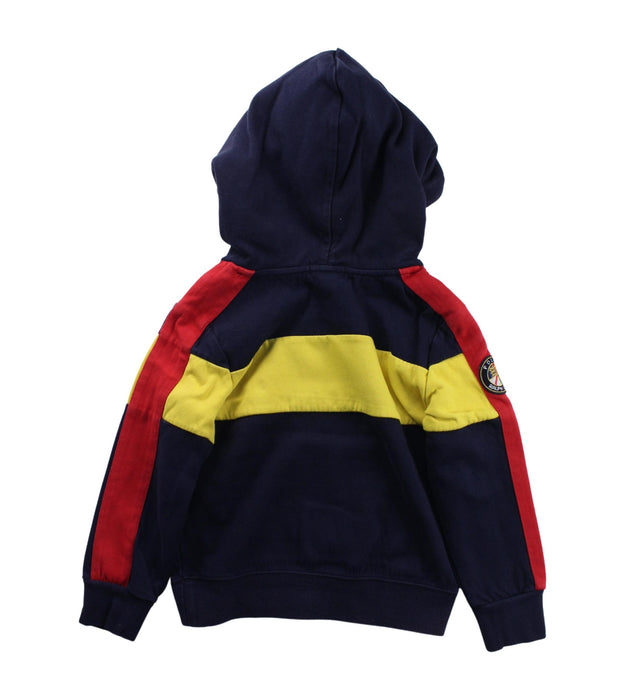 A Blue Hooded Sweatshirts from Polo Ralph Lauren in size 4T for boy. (Back View)