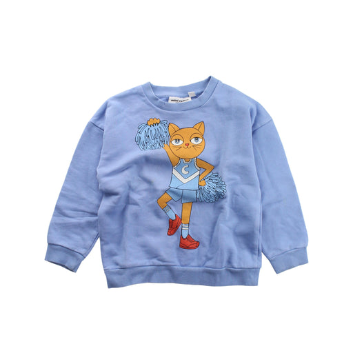 A Blue Crewneck Sweatshirts from Mini Rodini in size 3T for girl. (Front View)