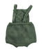 A Green Overall Shorts from Kalinka in size 2T for girl. (Back View)