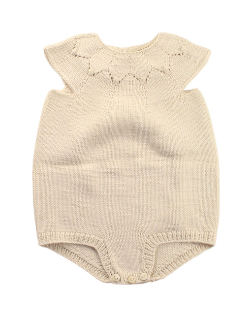 A Beige Sleeveless Bodysuits from Misha & Puff in size 2T for girl. (Front View)