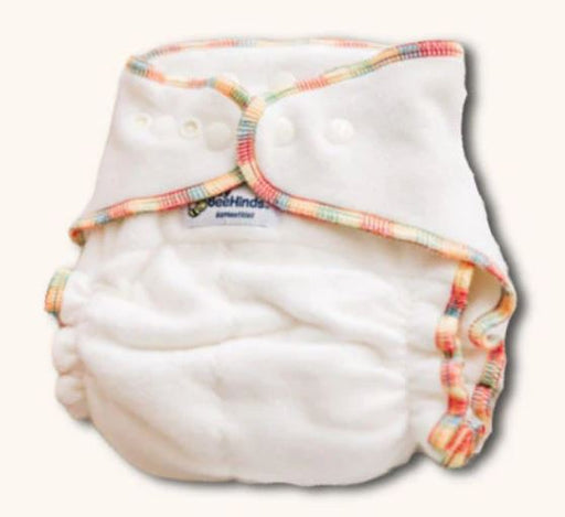 A White Cloth Diapers from Baby BeeHinds in size O/S for neutral. (Front View)