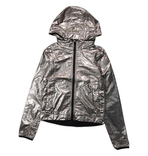 A Silver Lightweight Jackets from Ivivva in size 8Y for girl. (Front View)