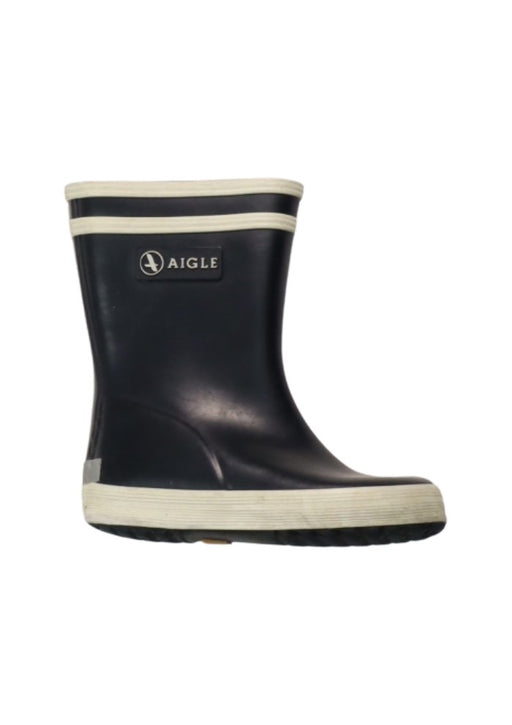 A Black Rain Boots from Aigle in size 18-24M for neutral. (Front View)