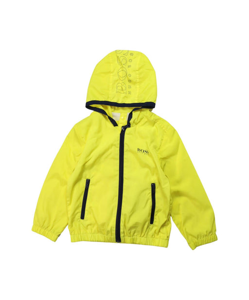 A Yellow Lightweight Jackets from Boss in size 3T for neutral. (Front View)