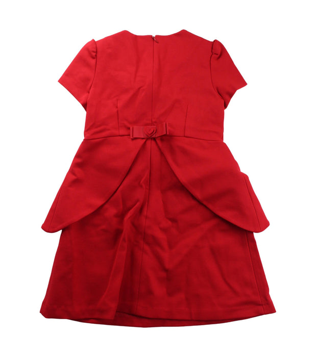 A Red Short Sleeve Dresses from Nicholas & Bears in size 6T for girl. (Back View)