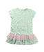 A Green Short Sleeve Dresses from PONEY in size 5T for girl. (Front View)
