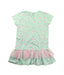 A Green Short Sleeve Dresses from PONEY in size 5T for girl. (Back View)