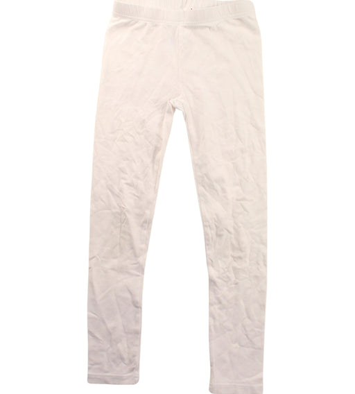 A White Leggings from Seed in size 6T for girl. (Front View)