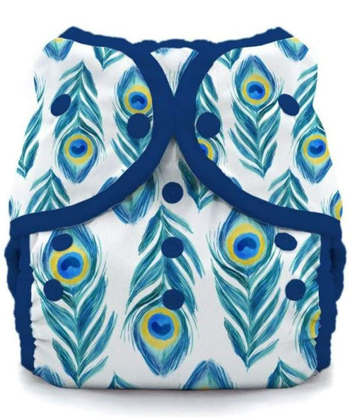 A Blue Cloth Diapers from Thirsties in size O/S for neutral. (Front View)