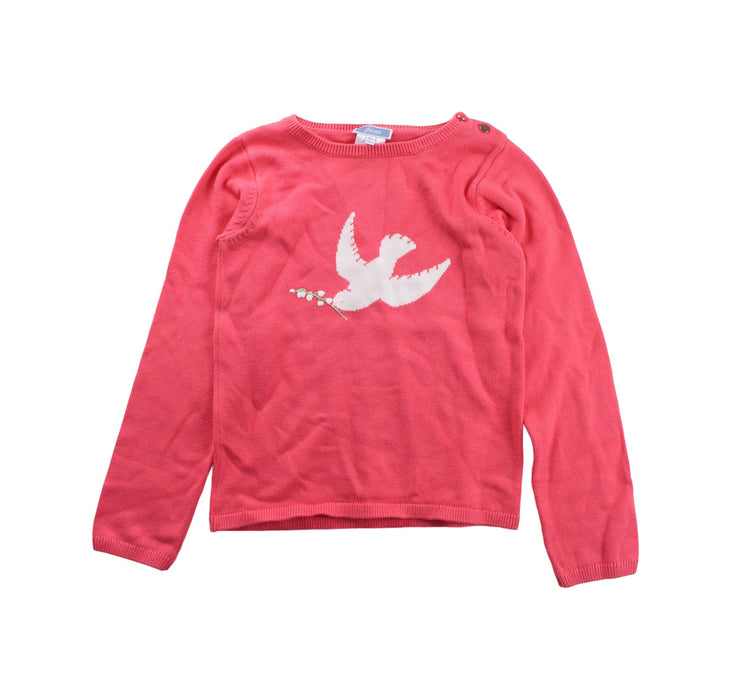 A Pink Knit Sweaters from Jacadi in size 8Y for girl. (Front View)