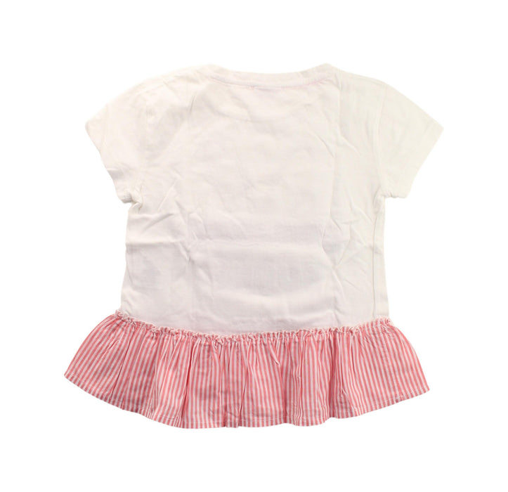 A White Short Sleeve Dresses from Seed in size 5T for girl. (Back View)