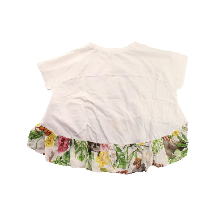 A White Short Sleeve Tops from Monnalisa in size 6T for girl. (Back View)