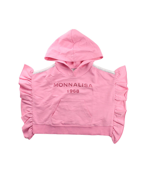 A Pink Hooded Sweatshirts from Monnalisa in size 6T for girl. (Front View)