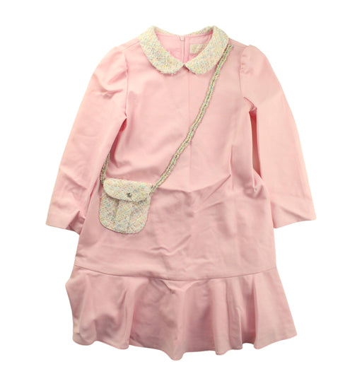A Pink Long Sleeve Dresses from Nicholas & Bears in size 10Y for girl. (Front View)