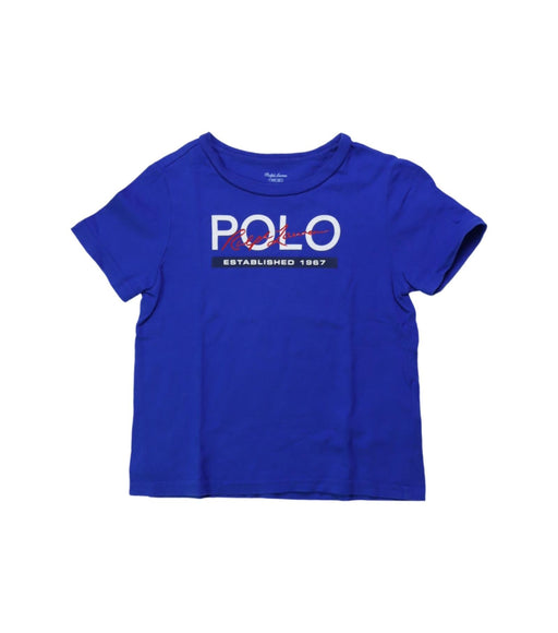 A Blue Short Sleeve T Shirts from Ralph Lauren in size 18-24M for boy. (Front View)