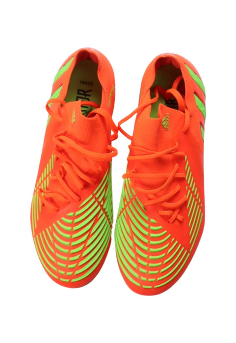 A Orange Cleats/Soccer Shoes from Adidas in size 14Y for boy. (Back View)