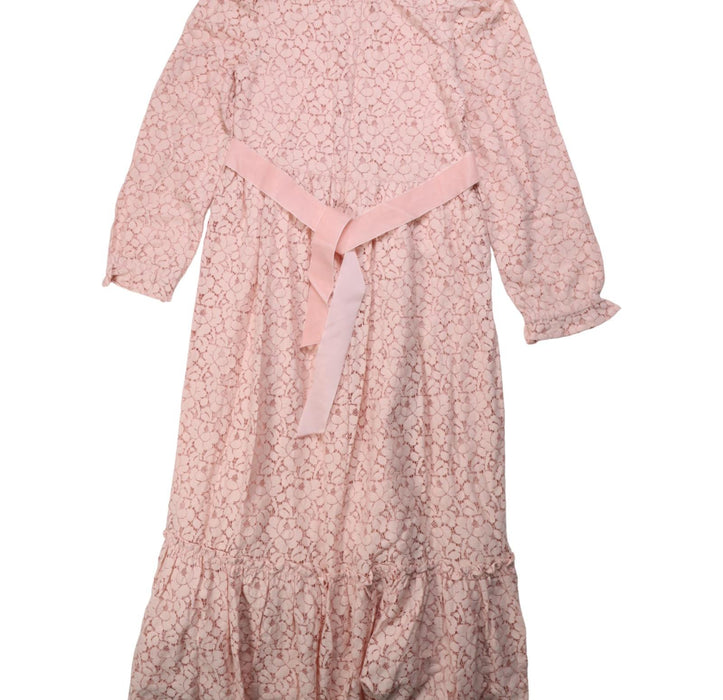 A Pink Long Sleeve Dresses from Bonpoint in size 8Y for girl. (Back View)