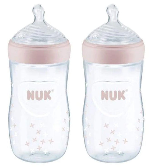 A Pink Utensils & Containers from Nuk in size 0-3M for girl. (Front View)